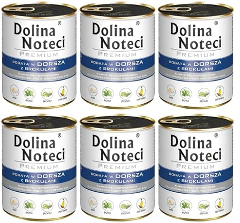 Dolina Noteci Dog Trockenfutter für Hunde, 800 g, COD/Broccoli Can / 12