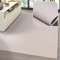 the carpet Natal Moderner einfarbiger Teppich Wohnzimmer, für die Küche geeignet, Tufting, robuster Kurzflor mit Filz-Rücken, weich & schmutzabweisend, Beige, 240 x 340 cm
