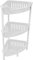 Strong Plastic Shower Caddy 3 Tier Corner Shelf Bathroom Rack Kitchen Storage Unit Storage Rack Standing Unit For Shampoo Shower Gel Books Shelf Home Interior Decor Bedroom Living Room (White)