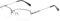 Fullwosing Blaulichtfilter Brille Kurzsichtig -0.50 bis -6.00 Dioptrien Halbrand Metall Fernbrille Damen Herren(-1.50,Metallisch)