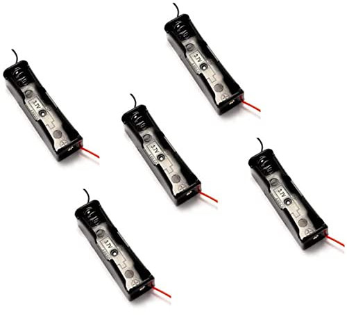 MACHSWON 5pcs 18650 Battery Case Holder 1 Slot Batteries Clip Box 3.7V Household Battery Holders