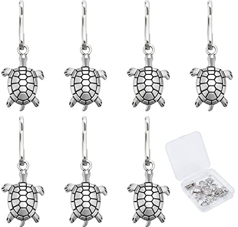 PLIGREAT 10 Stück Silbrig Kreatives Schildkröte Reißverschluss Zipper Meeresschildkröte Legierungen Anhänger für Koffer Stiefel Tasche Geldbörse Zipper Charme DIY Handwerk Charms Zipper Ersatz Zubehör
