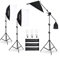 Soft Box Kit di illuminazione, Andoer Studio Photography Light Kit Softbox Set di illuminazione con lampadina a LED da 135 W 2M Supporto per luce Braccio del braccio ritratto in studio Foto del Video