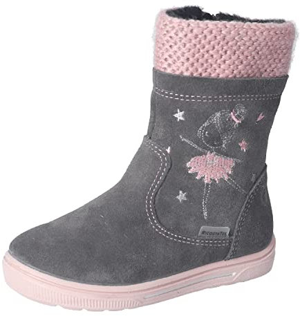 RICOSTA Mädchen Klassische Stiefeletten Sweet,Kinder Stiefeletten,WMS:Mittel,lose Einlage,RicostaTEX,Booties,halbstiefel,Asphalt/Rose (490),29 EU
