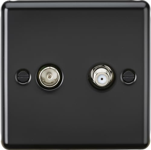 Knightsbridge Presa TV e SAT (isolata), nero opaco