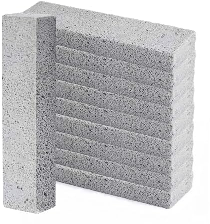 HoaaiGo 10Stück Bimsstein Reinigungs Stein, Cleaning Block WC, Reinigungsblock Grill Reinigung Ziegel Blöcke, Reinigungsstein Toiletten zum Reinigen für Toilette Grill Küche Dusche Bad Waschbecken