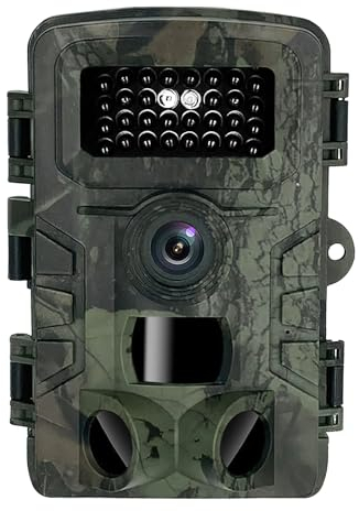 GOXAEEE Wildkamera mit Bewegungsmelder Nachtsicht, 36MP 1080P HD Wildtierkamera,0.3s Jagdkamera,940NM unsichtbares Infrarot nachtsichtkamera für Wildbeobachtung,IP66 Wasserdicht (Ohne SD-Karte)