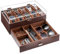 ProCase Uhrenbox mit 10 Fächern，Uhrenkasten mit Schublade, Men’s Watch Box, Uhrenaufbewahrung Uhrenkoffer Uhrenschatulle für Herren, Uhr Aufbewahrungsbox - 10 Fächer, Braun