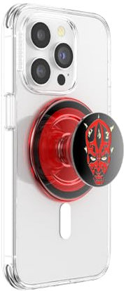 PopSockets Starwars - Agarre magnético Seguro para teléfono y Soporte, Soporte Manos Libres, Compatible con Carga inalámbrica, Starwars - Esmalte Darth Maul
