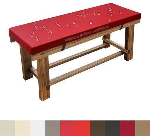 Lsjoaw Bankauflage 180X30X3CM Wasserdicht Sitzauflage Bankkissen Sitzkissen Gartenbank Auflage Schaukel Kissen für Gartenbank Schwingen Bankpolster Outdoor für Fensterbank Gartenkissen Rot