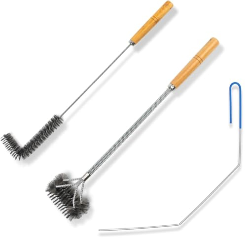 Grendly 3-Piece Deep Fryer Cleaning Tools, Stainless Steel Cleaning Tools, Basket Fryer Brush, Cleaning Brush Tools for Hot Air Fryers