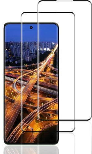 Beukei Pellicola Protettiva per Motorola Edge 40 /Edge 40 Neo, 2 pezzi Vetro Protezione [copertura totale curva 3D] [Anti-Graffio] [Senza Bolle][Durezza 9H ] Vetrini