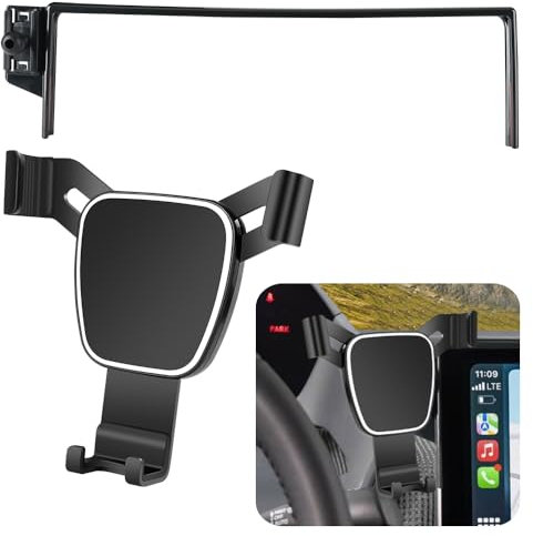 LUNQIN Kfz-Handyhalterung für Toyota BZ4X 2023 2024 2025, Subaru Solterra 2023 2024 2025, Auto-Zubehör, Navigations-Halterung, Innendekoration, Handy-Halterung