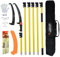 Pruning Saw with Extension Pole 6m,Telescopic Branch Adjustable Length,Professional Telescopic Branch with Saw Sleeve,Carrying Bag for High Branches, Thick Branches and Bypass