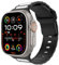 MoKo Sport Straps Compatible with Apple Watch Ultra 2 Strap 49mm 46mm 45mm 44mm 42mm for Men Women,Two-Tone Silicone Replacement Band for iWatch Strap SE Series 10 9 8 7 6 5 4 Ultra 2,White/Black