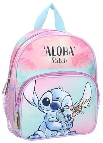 Zaino STITCH Wild Energy da Disney Lilo & Stitch - Zainetto per bambini | Scuola | Asilo - Colore Rosa e blu - dimensioni 29x23x8cm