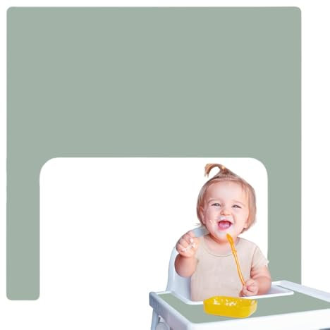 Highchair Mat For,Silicone High Chair Splash Mat, High Chair Placemats For IKEAs Highchair Accessories, Non-Slip Silicone Placemat For High Chair