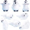 MEZHEN Pinguin Figuren Tortendeko Pinguin Kuchen Deko Eisbär Figur Winter Harz Ornamente Gartendeko Weihnachten Deko Handwerk Wohnkultur Geschenk 16 Stück