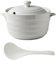 Sopera de cerámica con tapa Sopera de sopa de porcelana blanca Sopera redonda de cerámica Tazón de cerámica para restaurante Decoración de la cocina del hogar Apto para microondas y lavavajillas