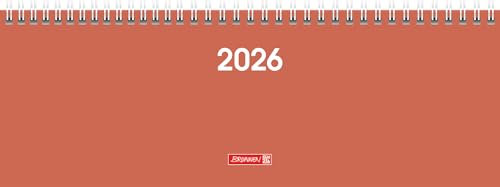 BRUNNEN Querterminbuch Mod. 772 2026 | 297×105 mm, Karton, coral