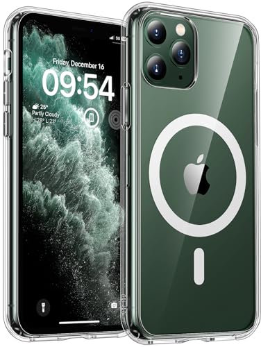 TOCOL für iPhone 11 Pro Max Hülle für Magsafe, Nie Vergilbung Stoßfest Anti-Fingerabdruck Kratzfest rutschfest Magnetisch Handyhülle für iPhone 11 Pro Max Case, Transparent