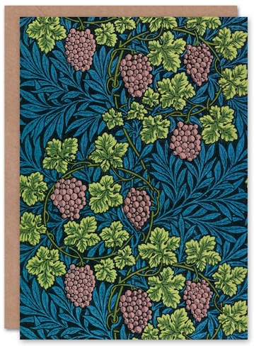 Artery8 William Morris Art Card Grape Vine and Leaves Pattern