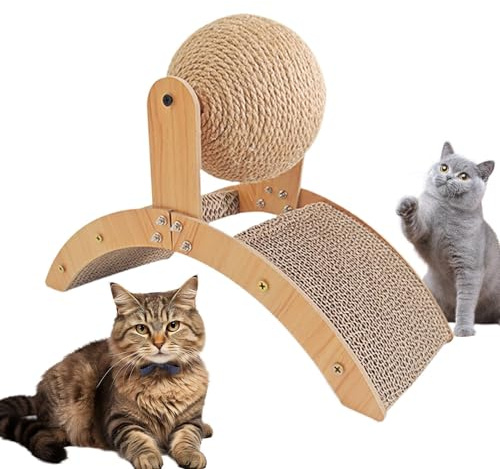 für Katzen, Kratzball für Kätzchen, Spielbogen mit Sisal-Kratzball für Katzen, unterhaltsam