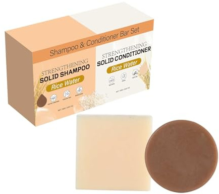 Reiswasser-Shampoo-Riegel für Haare, Reiswasser und Conditioner 2-in-1 Festes Shampoo, Umweltfreundliche Reisseife zur Stärkung (1PC)