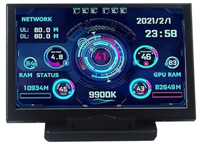 Guaber 12,7 cm (5 Zoll) LCD-Monitore Display Chassis-Bildschirm USB Sub-Screen Computer PC Hardware Display