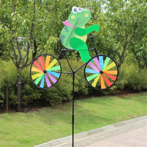 Volakebeing 3D-Windrad mit großem Tier, Biene, Windspiel, Whirligig, Gartendekoration für Außenbereich, Hof, Balkon, Camping, 50 x 90 cm, faltbar, rotierende Dekoration mit (4#)