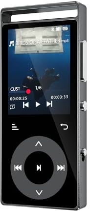 90Go Lecteur MP3 Bluetooth 5.3, MP3 Son HiFi sans Perte, à Boutons tactiles