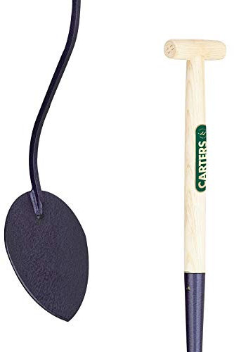 PDL – Pegdev - Carters TURF LIFTER Lifting Iron - Traditional Wood Handle Lawn Grass Spade Cutter. 48'' Ash Shaped T Handle
