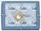 Geschenkpapier zur Geburt für Baby Jungen: 4x Einzelbögen (doppelseitig) + 4x Geschenkanhänger (It's a boy, blau, Wal)
