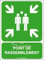 AUA SIGNALETIQUE - Panneau ISO 7010 Point de rassemblement E007-AI - 300x420 mm, Aluminium Dibond 3mm