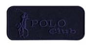 3 Aufnäher Polo Club blau zum Aufbügeln 7 x 3 cm