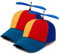 2 Stücke Propeller mütze,Helikopter Cap,Propeller hut,Lustige faschings party hüte,für Kopfbedeckung Zubehör Karneval Partykostüm Requisiten für Erwachsene und Kinder Einstellbar Größe (54-60CM)
