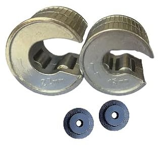 Plumbflex Tagliatubi automatico di qualità professionale, tagliatubi per tubi idraulici, lama di ricambio inclusa (set da 15 mm e 22 mm)