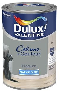 Dulux Valentine Crème de Couleur - Peinture multi-supports intérieure - Mat Titanium 1,25 L