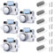 HSEAMALL Lot de 5 verrous à bouton-poussoir, serrures de tiroir d'armoire, serrure de porte sans clé pour caravane, camping-car, van, bateau - Chrome