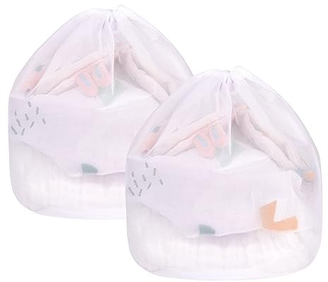 flintronic 2-Set Sacchetti Lavatrice Biancheria S 30 * 40cm, Sacco per Bucato con Coulisse per Lavatrice, Sacchetto Rete Lavatrice, Sacchetto per Biancheria Intima Calzini Camicetta