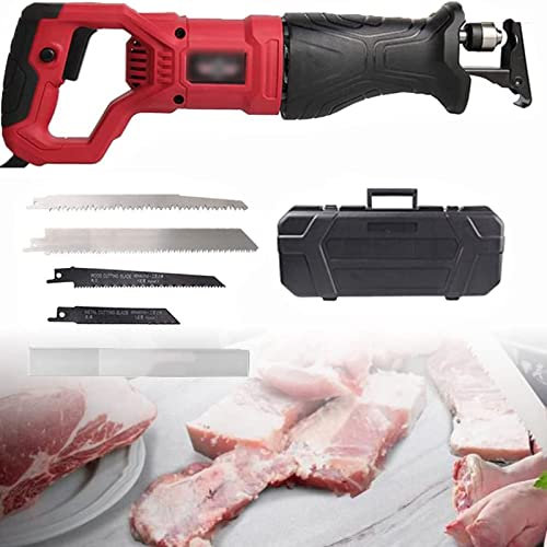 Handheld Electric Butchers Saw,Multifunctional Meat Bone Saw Machine,900w 1300w Bone Saw Cordless 180°Rotating Body,6-Speed Speed Regulation for Domestic And Commercial Use,Blue-1300w (Red 1300w)