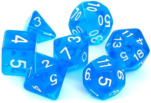 Knochen-Set REBEL RPG - Kristall - Blau