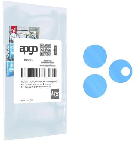 apgo 4 Stück Hybrid Kameraschutz, Kamera-Schutzglas kompatibel mit ZTE Axon 50 Lite, Linsenschutz, 9H Härte, Schutz für Kameraobjektiv, Anti-Kratzer, transparent