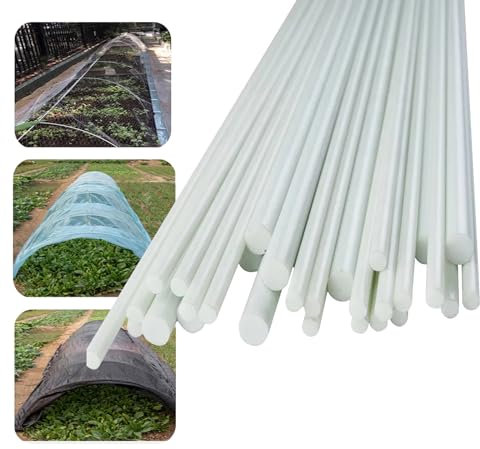 TRGCJGH 20 Pcs Cerceaux De Jardin À Cadre Serre, Cerceau Cultiver Le Tunnel Plantes, Tunnels pour Serre(Size:8mmX2.5m(8.2ft))