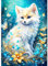 AIRDEA Polarfuchs Diamond Painting Set für Erwachsene, Diamond Painting Kits, 5D Diamant Malerei Set, DIY Diamantmalerei Basteln Bilder Arts als Geschenk für Home Wand Décor 30x40cm