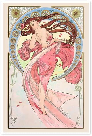 Die Vier Künste - Tanz Poster von Alfons Mucha 20 x 30 cm Wandbilder Wanddeko