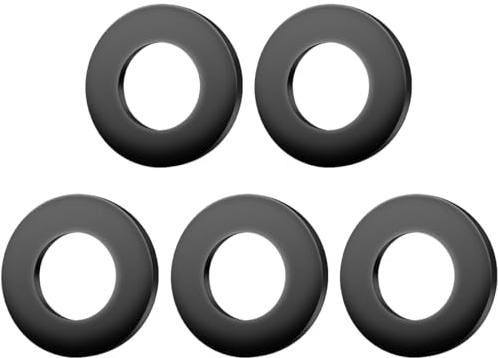 BOUMVID Unterlegscheiben Flache M18 x 34mm, 5 Stück Unterlegscheibe Schwarz Karosseriescheiben Distanzscheiben Kohlenstoffstahl Dichtung Beilagscheiben Distanzringe für Gewindestangen Schrauben