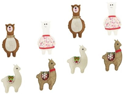 Cabilock 8 STK Alpaka-anhänger Weihnachtsdeko Ornamente Vlies Hölzern
