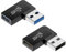 HENGBIRD 2 Stück USB 3.0 Winkelstecker 90 Grad, USB Winkelstecker 90 Grad Stecker, USB A Stecker Zu Buchse Koppler Steckers, USB 3.0 Linker Winkel Und Rechter Winkel Adapter