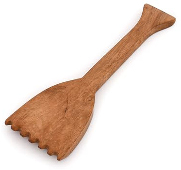 BHAVATU Grill Scrapers Acacia Wood, BBQ Grill Brush with Long Handle Barbecue Cleaning Tools Grill Cleaning Brush for Multi Types Grill Grates, Kitchen (14 X 4 X 0.75)